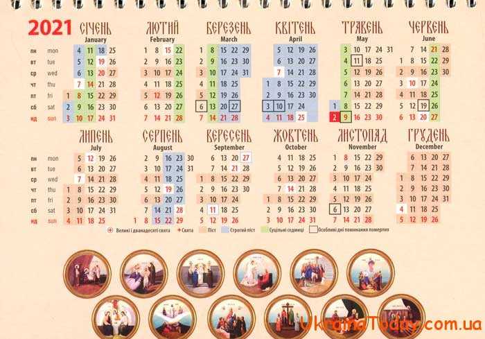 Церковний календар на жовтень 2022 року в Україні