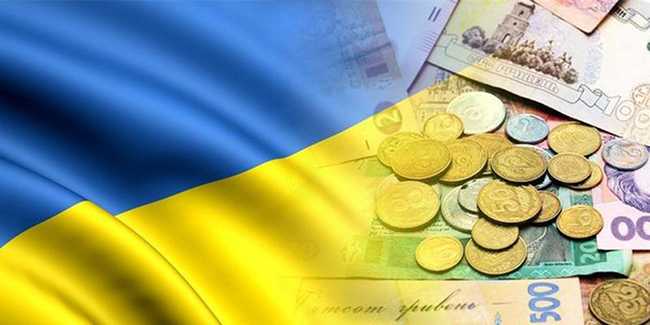 Коллаж флаг Украины и гривны