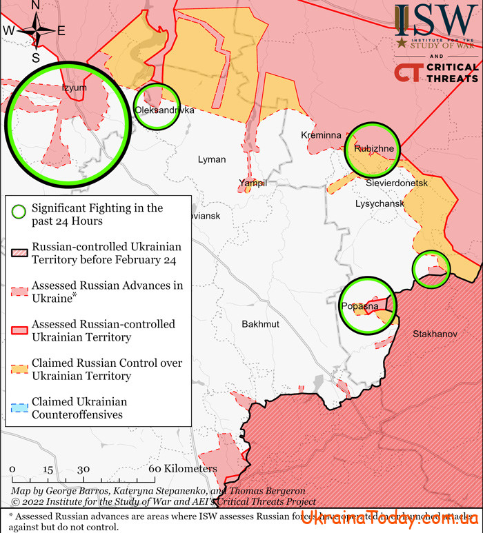karta boev 2 - Интерактивная карта боевых действий в Украине на 6 мая 2022 года