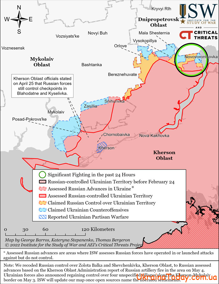 karta boev 5 - Інтерактивна карта бойових дій в Україні на 7 травня 2022 року