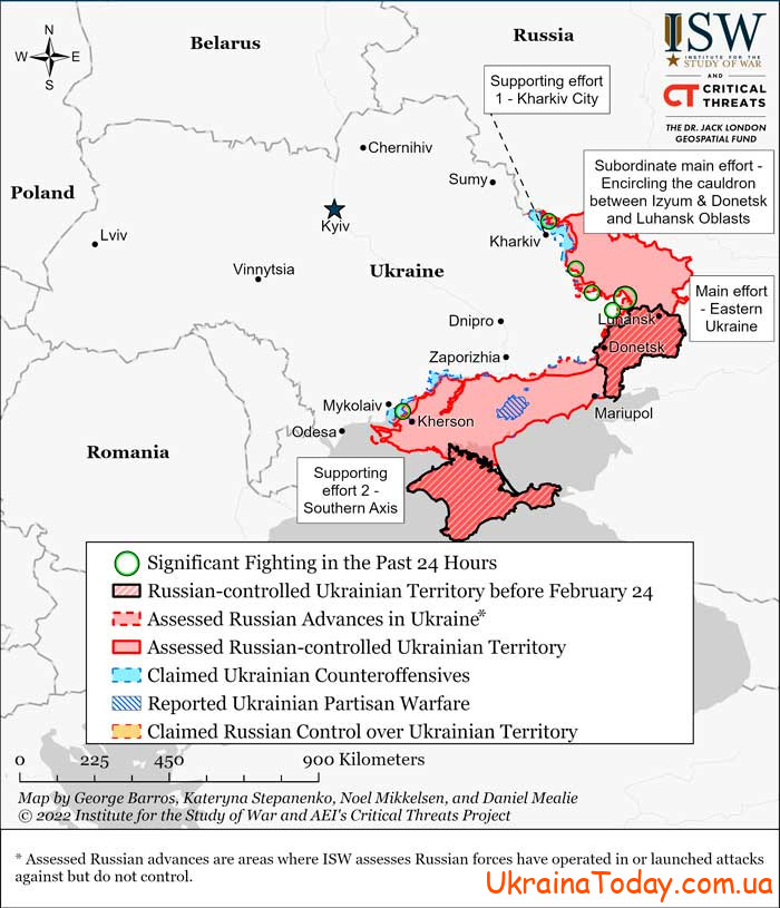 karta boevych dejstviy 1 5 - Interactive map of hostilities in Ukraine on June 30, 2022 Update
