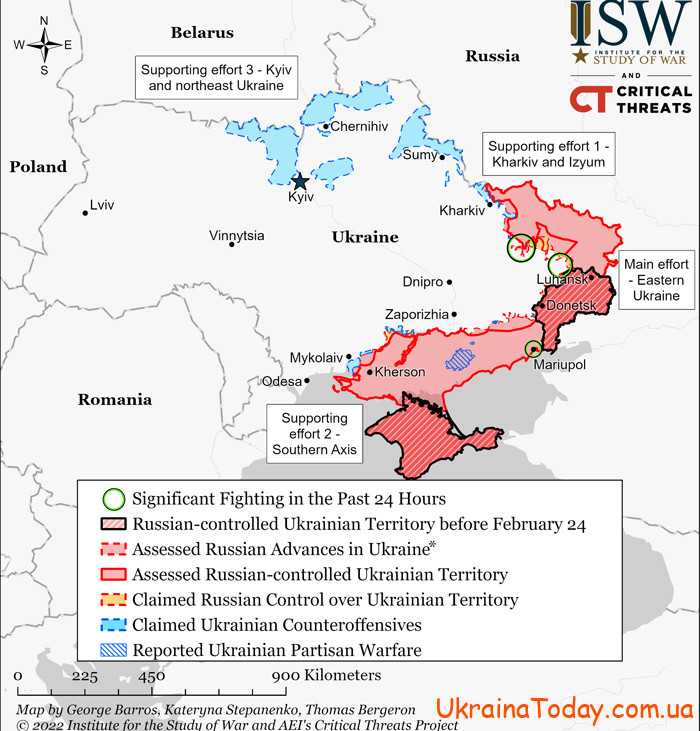 karta boevych dejstviy 1 - Интерактивная карта боевых действий в Украине на 3 мая 2022 года