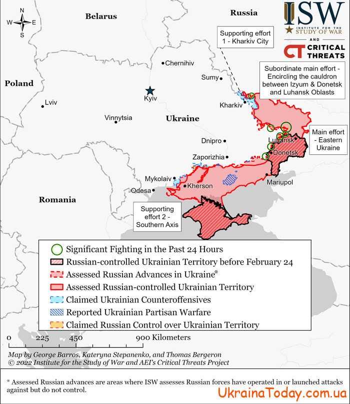 karta boevych deystviy 1 10 - Интерактивная карта боевых действий в Украине на 27 мая 2022 года