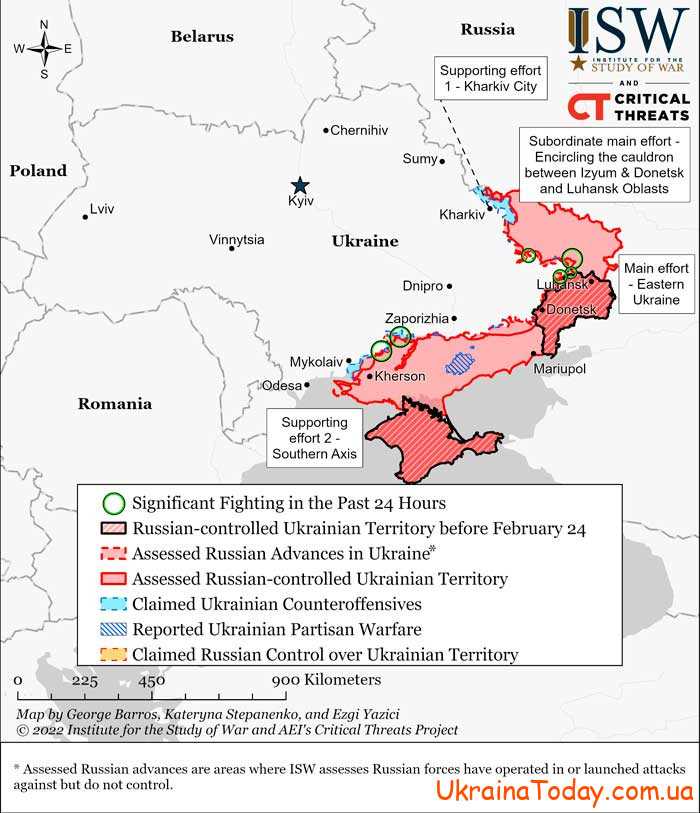 karta boevych deystviy 1 14 - Интерактивная карта боевых действий в Украине на 2 июня 2022 года