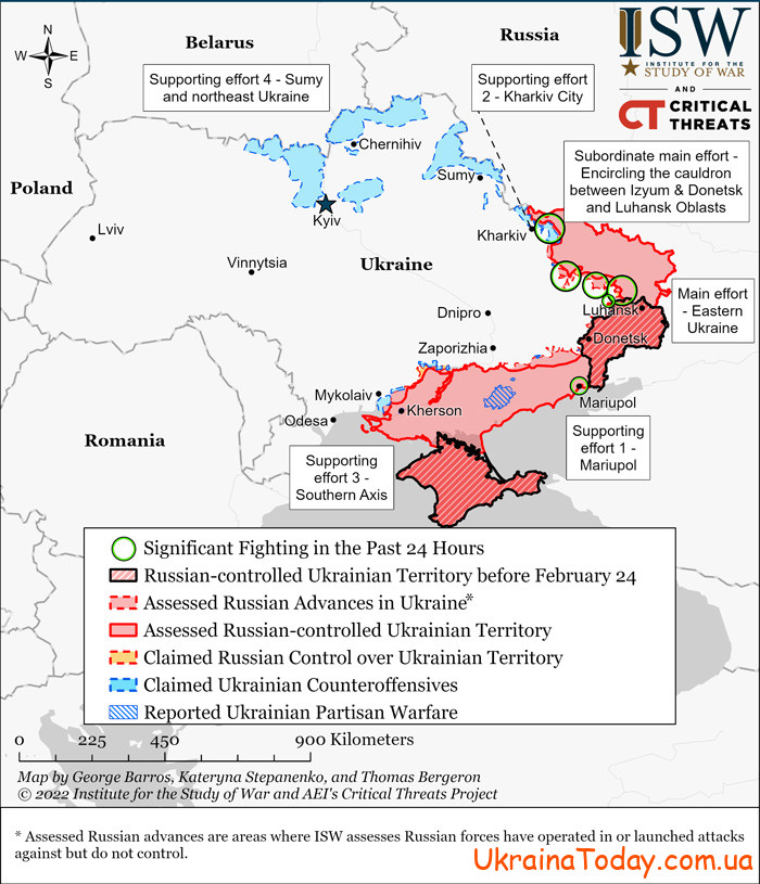 karta boevych deystviy 1 - Інтерактивна карта бойових дій в Україні на 10 травня 2022 року