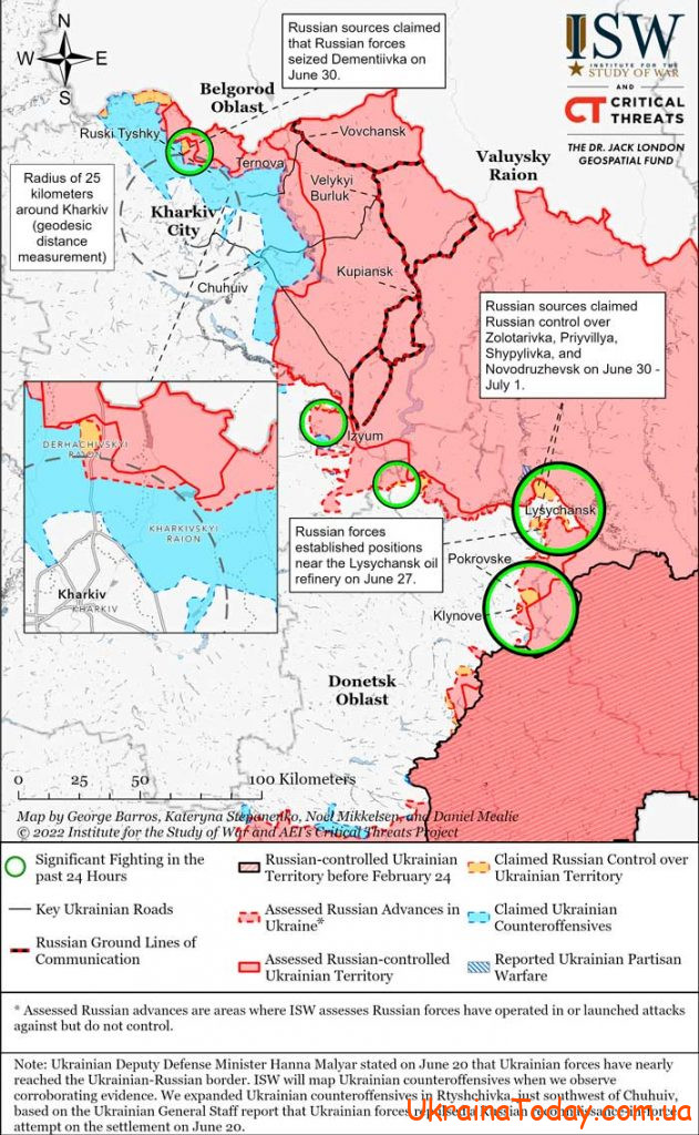karta boevych deystviy 14 631x1024 - Interactive map of hostilities in Ukraine on July 3, 2022 Update