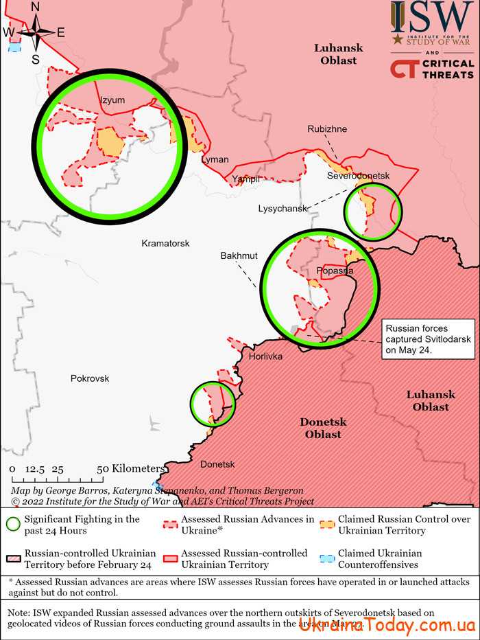 karta boevych deystviy 2 13 - Интерактивная карта боевых действий в Украине на 30 мая 2022 года