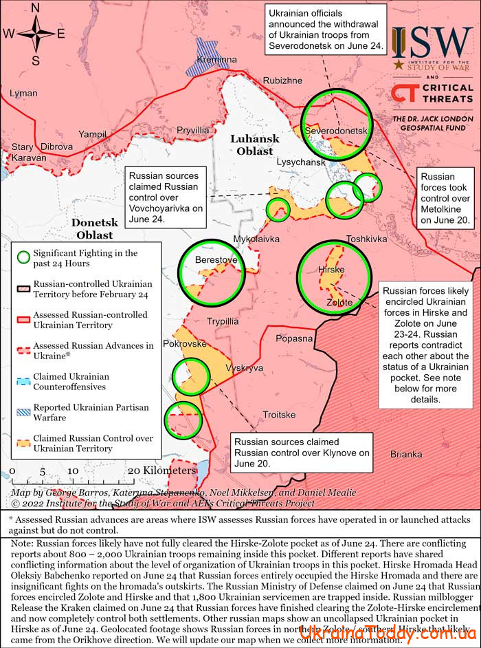 karta boevych deystviy 3 33 - Interactive map of hostilities in Ukraine on June 26, 2022 Update