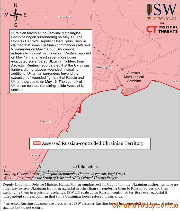 karta boevych deystviy 3 4 - Интерактивная карта боевых действий в Украине на 21 мая 2022 года