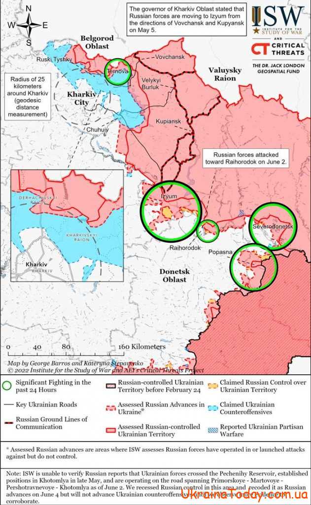 karta boevych deystviy 4 18 631x1024 - Интерактивная карта боевых действий в Украине на 6 июня 2022 года
