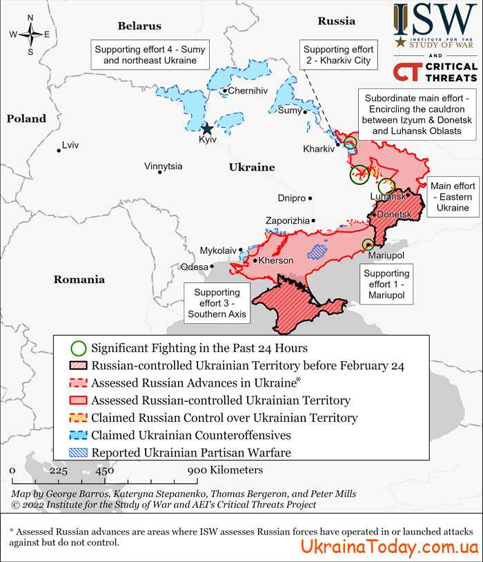 karta boevyh dejstvij 5maya 1 - Интерактивная карта боевых действий в Украине на 5 мая 2022 года