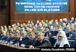 Московский патриарх Кирилл на заседании коллегии Министерства обороны России