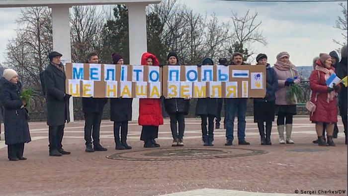 Акція протесту проти російської окупації у Мелітополі 