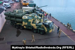 Ракетный комплекс РК-360МЦ «Нептун» на Одесском морском вокзале, декабрь 2021 года