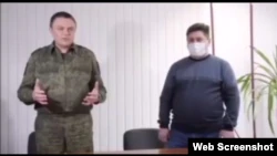 Альберт Зинченко вместе с предводителем группировки "ЛНР" Леонидом Пасечником