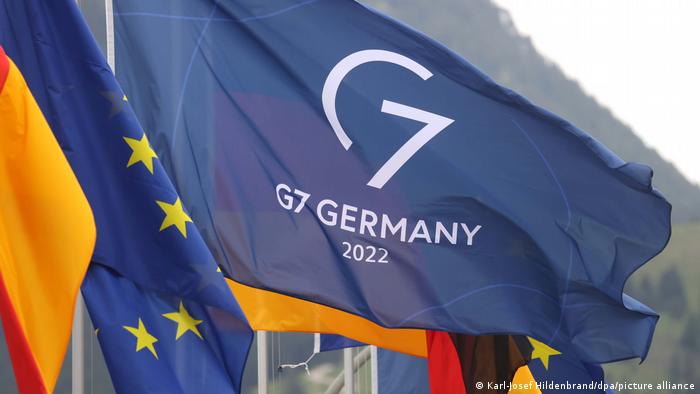 Прапори Німеччини, ЄС та саміту G7