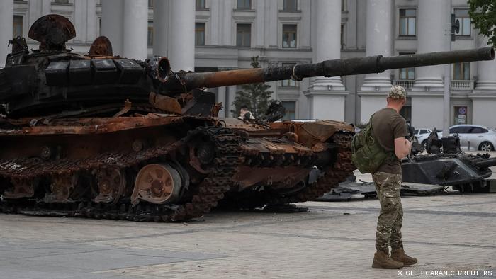 Знищений російський танк у Києві