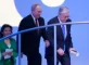 Об этом Касим-Жомарт Токаев (справа) заявил на Петербургском международном экономическом форуме, где присутствовал президент России Владимир Путин.  Петербург, 17 июня 2022 года