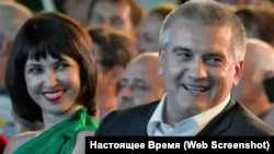 Российский глава Крыма Сергей Аксенов и его жена Елена Аксенова