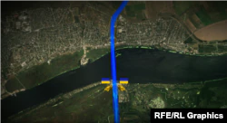 Карта.  Танки Пальченко заняли оборону Антоновского моста