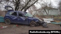Автомобиль Александра Паливоды, в котором российские военные удерживали ночью без воды и еды Андрея
