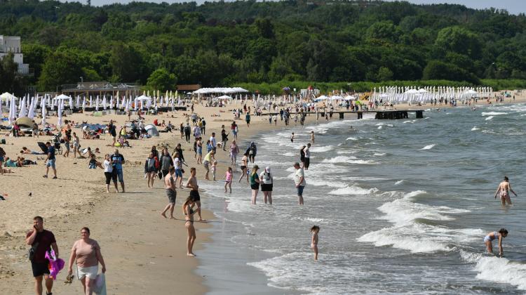Сопот, 19 июня 2022 г. Пляжный.  Фото PAP / Адам Варжава