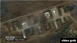 Последствия удара по военному аэродрому в аннексированном Крыму