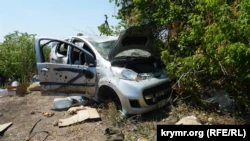 Расстрелянное авто в селе Ивановка Херсонской области, лето 2022 года