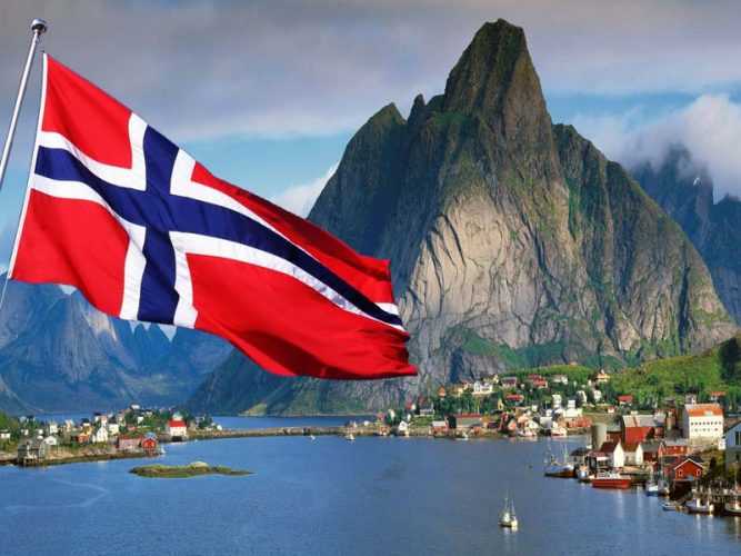 Прапор та вид Норвегії