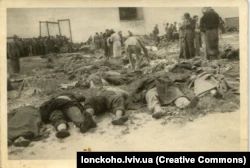 Жертвы расстрелов во внешнем дворе тюрьмы на Лонцкого