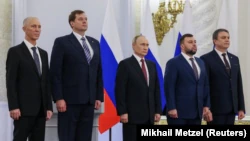 Владимир Путин и так называемые руководители оккупированных территорий Украины