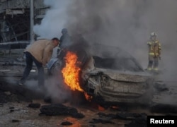 Последствия ракетного удара по центру Киева.  10 октября