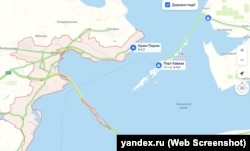 Российский ресурс «Яндекс» не фиксирует пробок на подъездах к Керченской паромной переправе после взрыва на Керченском мосту, 12 октября 2022 года
