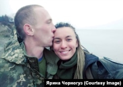 Ярина Черногуз и ее любимый Николай Сорочук «Красный», погибший 22 января 2020 года на передовой