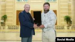Рамзан Кадыров и Евгений Пригожин в Грозном, Чечня