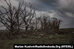 Разбита лесопосадка в Донецкой области, где располагаются военные ВСУ